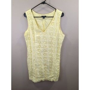 Tommy Hilfiger-Floral Eyelet Sheath Dress Cotton Sz 18